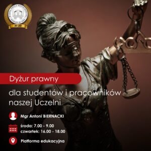 Dyżury porad prawnych dla studentów i pracowników Uczelni